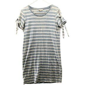 Jane & Delancey T Shirt Dress Womens XS Short Sleeve Sunwashed Striped Blue